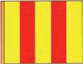 Yellow with Red Stripes (vertical)
